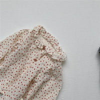 Baby western style comfortable wood ear collar small shirt