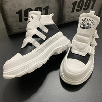Men's Casual Shoes With Thick Soles And High Top
