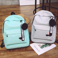Leaf print canvas backpack