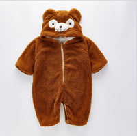 Children's home service pajamas baby plus velvet romper