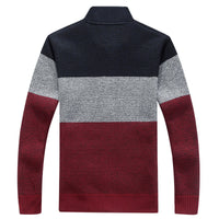 V-neck men's loose warm sweater coat