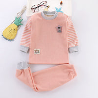 Children's Underwear Set With Plush And Thick Baby Autumn Pants