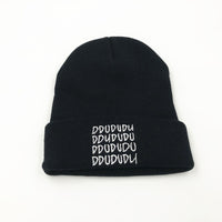 Embroidered knitted hat