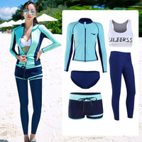 Split long sleeve trousers diving suit