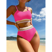 Women's Split Sleeveless Swimsuit With Chest Pad