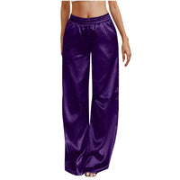 New European And American-style Solid-color Pocket Elastic-cuff Casual Trousers