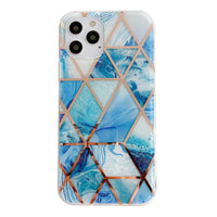 Electroplating mosaic marble phone case