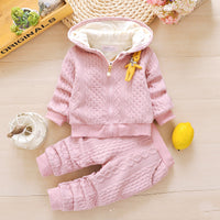 Foreign air and fleece two-piece set