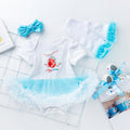 Newborn Children's Skirt Easter Short Sleeved Cartoon Rabbit Mesh Skirt