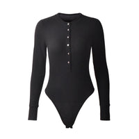 Long-sleeved pit stripe jumpsuit