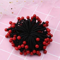 Baby Red Bead Hair Tie
