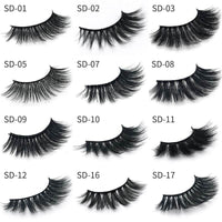 SD exaggerated mink eyelashes 3D stereo 25 dense false eyelashes