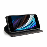 Solid Color Protective Case POCOX3nfc Suction Flip Wallet Insert Card Leather Case