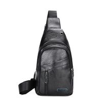 Men's Multi-layer Large Capacity Waterproof Pu Crossbody Shoulder Bag