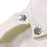 Slim Casual Leather Jacket With Lapel Diagonal Zipper