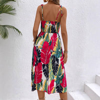 Printed Strap Holiday-Style Dress For Women