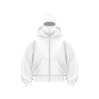 Fleece-lined Double Hood Unique Design Hooded Sweater