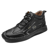 Men's microfiber high-top tooling shoes