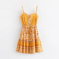 Holiday series orange flower sling jumpsuit