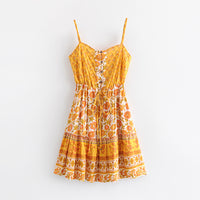 Holiday series orange flower sling jumpsuit
