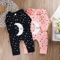 Printed long sleeve hooded jumpsuit