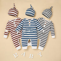 Cotton long-sleeved jumpsuit