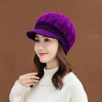 Rabbit wool knitted hat