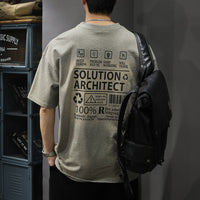 Retro Washed-print Short-sleeve T-shirt