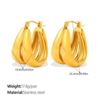 Personalized Minimalist Irregular Earrings, Stylish And Versatile Round U-shaped High-end Women's Earrings.