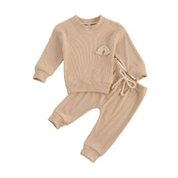 Round Neck Rainbow Embroidery Long Sleeve Suit