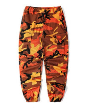 Camouflage overalls shrink feet web celebrity god pants street dance powder camouflage BF wind