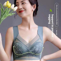 Ice Silk Lace Thin Seamless Back Shaping Bra