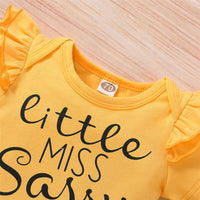 Baby Sunflower Print Romper Shorts Set