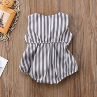 Amanda Bowknot Stripes Romper