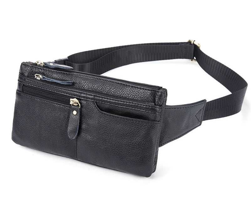 Retro Leather Men's Waist Bag Messenger Bag