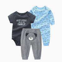 Spring And Autumn Infant Clothing Three-piece Suit