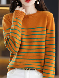 Autumn And Winter Women's Wool Sweater New Fashion Round Neck Inner Wear