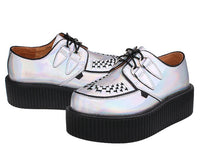 Silver laser illusion Harajuku Brock sponge cake bottom thick men and women shoes platform shoes