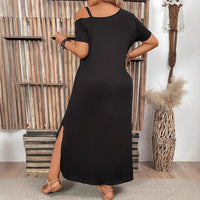 Sexy Avant-garde V-neck Short-sleeve Split Dress