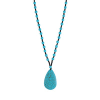 Vintage Turquoise Waterdrop Womens Necklace