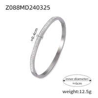 Retro Minority Unique Simple Jewelry Carved Roman Digital Design Diamond-embedded Titanium Steel Gold-plated Bracelet