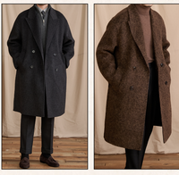 Wool Casual Loose-fitting Mid-length Coat Double-faced