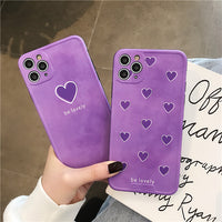 Purple heart is suitable for 11ProMaxXS/XR mobile phone case