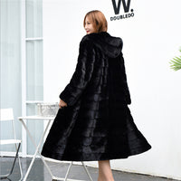 Fur Long Coat Thickened Warm