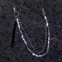 Retro Punk Metal Pearl Niche Waist Chain