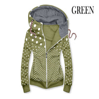 Women's Casual Polka Dot Top Coat