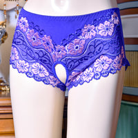 Japanese Women's Crotch Lace Panties Plus Size Hollow