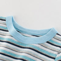 Summer Boys Short-Sleeved Striped T-Shirt