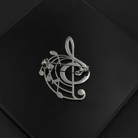 Stainless Steel Note Brooch For Suit Shirts