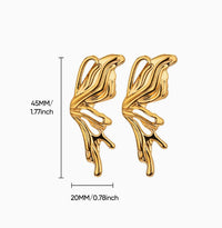 Niche High-end 3D Butterfly Stud Earrings Niche Ear Accessories